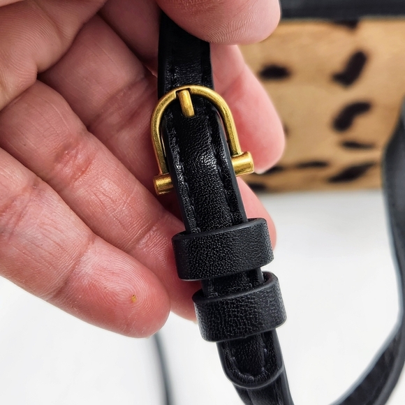 Aritzia Auxiliary Cow Leather Leopard Print Crossbody Purse - Picture 6 of 16